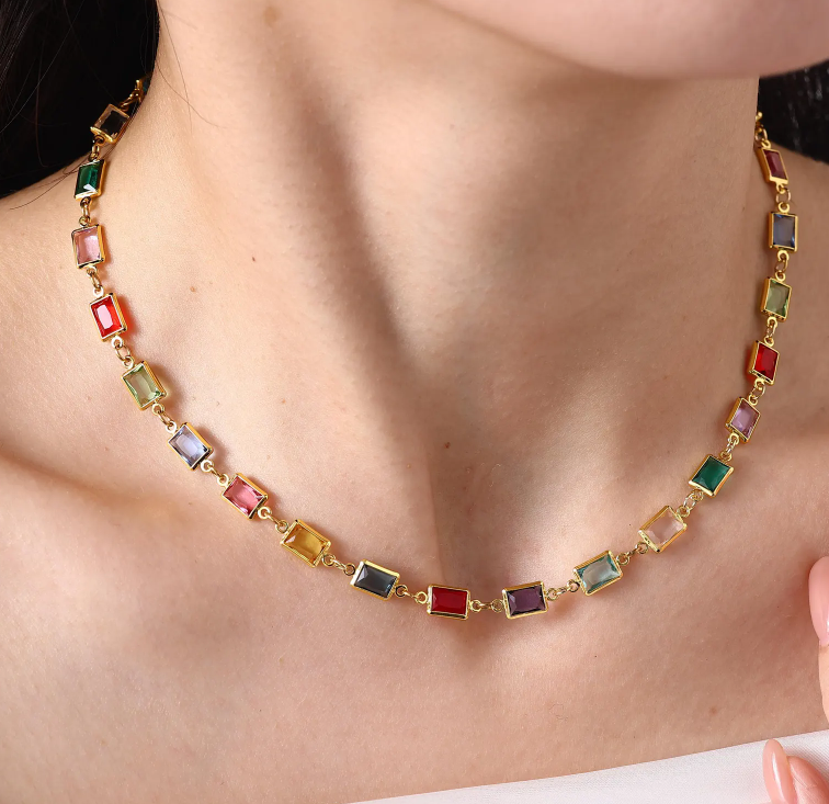 Collier Arc-en-Ciel Doré