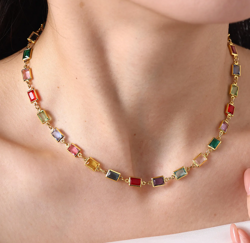 Collier Arc-en-Ciel Doré